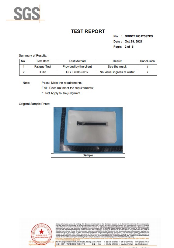 Fermeture à glissière en résine 10# avec IPX 8 