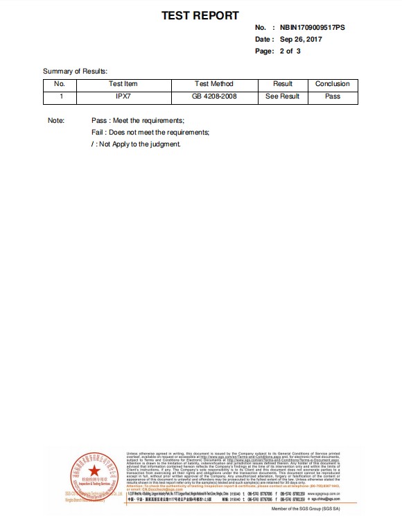 8 # TPU fermeture éclair étanche IPX 7
