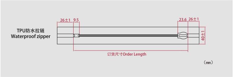 8# TPU waterproof zipper closed ends order length